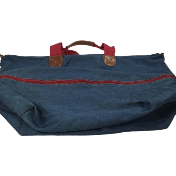 Vintage Disney Mickey Mouse Denim Tote Hand Bag Purse & Wallet - Picture 2 of 16